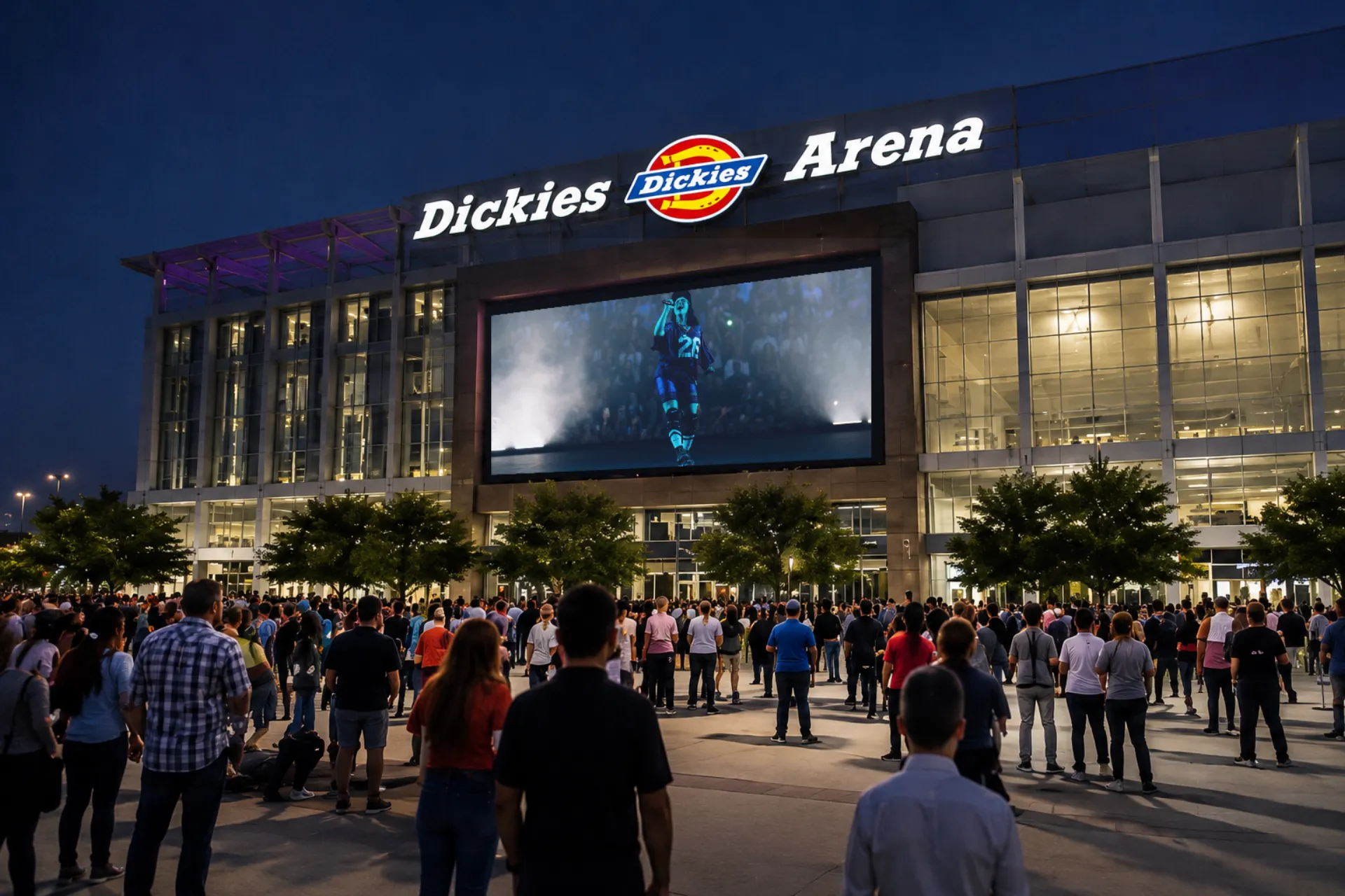 Sold-out arena floor on event night at Dickies Arena